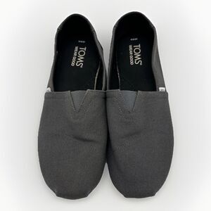 TOMS Alpargata Slip On Shoes Gray Canvas Men’s Size 11 Casual Flats Loafers